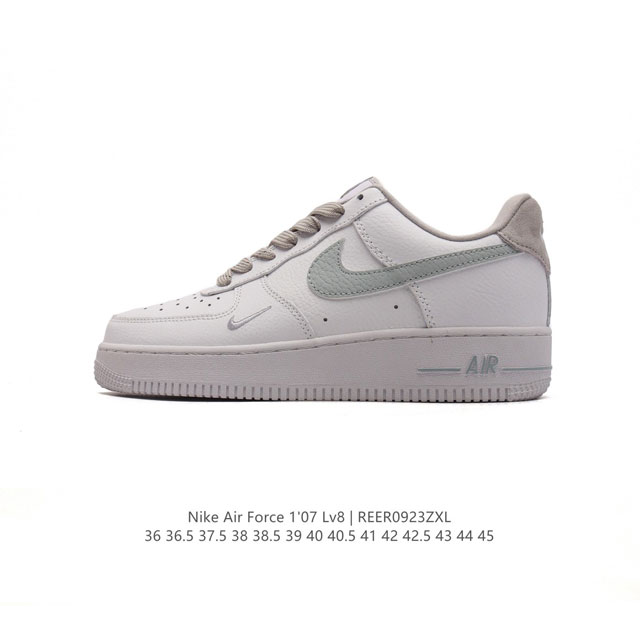 耐克 Nike Air Force 1 '07 Low 空军一号含气垫 低帮百搭厚底增高休闲运动板鞋。柔软、弹性十足的缓震性能和出色的中底设计，横跨复古与现代的