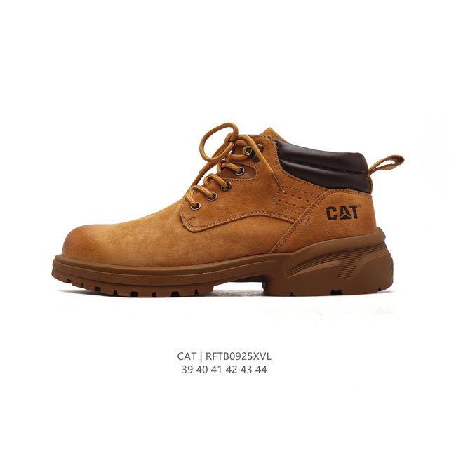 公司级 Cat Footwear Cat 卡特工装 休闲复古男鞋系列靴子 中高帮马丁靴 新款潮板鞋 专治各种不帅 鞋身轻便 舒适性相当不错 橡胶大底 上身随意搭