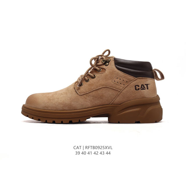 公司级 Cat Footwear Cat 卡特工装 休闲复古男鞋系列靴子 中高帮马丁靴 新款潮板鞋 专治各种不帅 鞋身轻便 舒适性相当不错 橡胶大底 上身随意搭