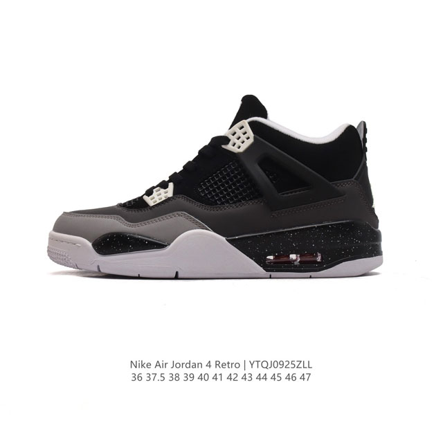 耐克 Nike Air Jordan 4 Retro Og 中帮 迈克尔 乔丹aj4代乔4 复古休闲运动文化篮球鞋。秉承轻量化的速度型篮球鞋设计思想完成设计，降