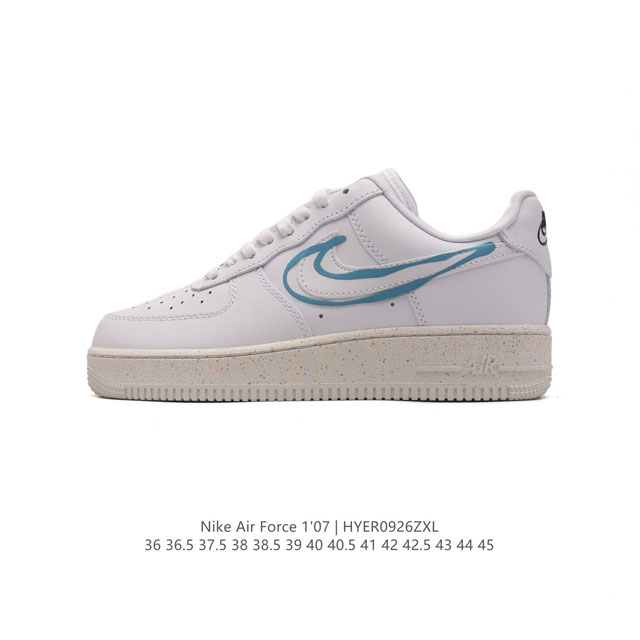 耐克 Nike Air Force 1 '07 Low 空军一号含气垫 小白鞋 低帮百搭厚底增高休闲运动板鞋。柔软、弹性十足的缓震性能和出色的中底设计，横跨复古