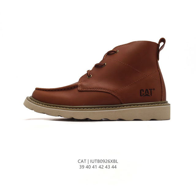 公司级 Cat Footwear Cat 卡特工装 休闲复古男鞋系列靴子 中高帮马丁靴 新款潮板鞋 专治各种不帅 鞋身轻便 舒适性相当不错 橡胶大底 上身随意搭