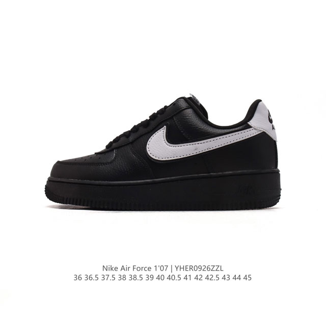 耐克 Nike Air Force 1 '07 Low 空军一号含气垫 小白鞋 低帮百搭厚底增高休闲运动板鞋。柔软、弹性十足的缓震性能和出色的中底设计，横跨复古