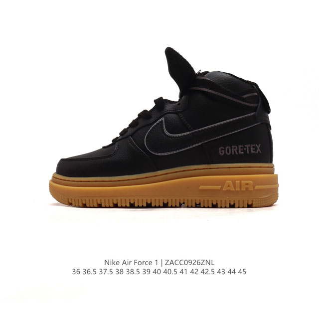 公司级 空军一号nike Air Force 1 Gtx Boot 防溅水板鞋防水机能空军一号篮球鞋 厚底增高魔术贴 中帮运动板鞋，Nike 为此将经典鞋款 A