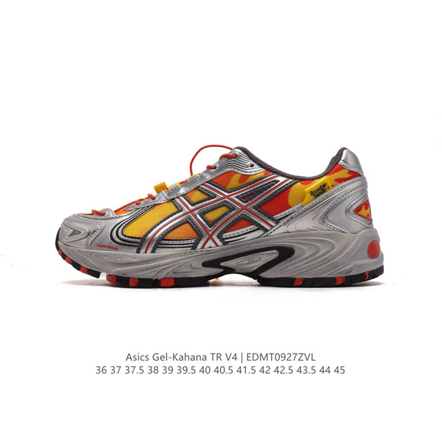 Asics Gel-Kahana Tr V4 亚瑟士户外运动鞋户外运动鞋 脚感非常好透气 户外登山鞋，这双鞋极具户外运动风格设计，大底与中底采用了ahar耐磨橡