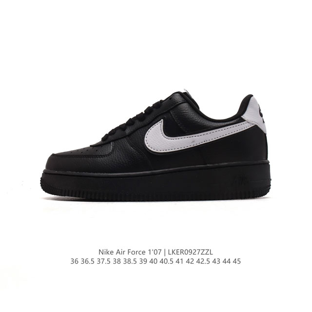 耐克 Nike Air Force 1 '07 Low 空军一号含气垫 小白鞋 低帮百搭厚底增高休闲运动板鞋。柔软、弹性十足的缓震性能和出色的中底设计，横跨复古