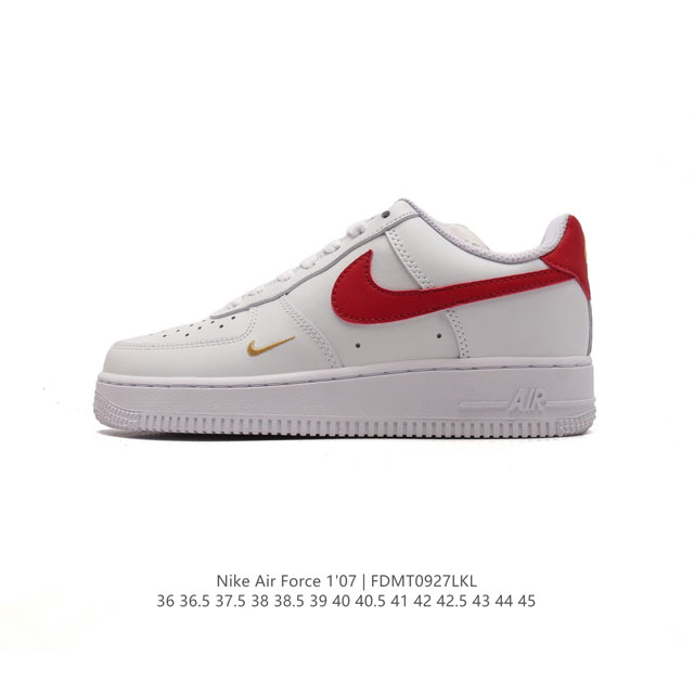 耐克 Nike Air Force 1 '07 Low 空军一号含气垫 小白鞋 低帮百搭厚底增高休闲运动板鞋。柔软、弹性十足的缓震性能和出色的中底设计，横跨复古