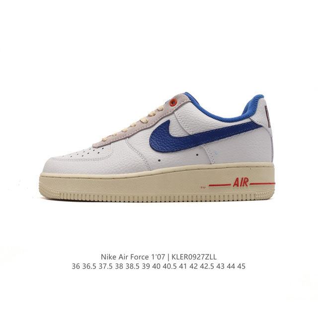 耐克 Nike Air Force 1 '07 Low 空军一号含气垫 小白鞋 低帮百搭厚底增高休闲运动板鞋。柔软、弹性十足的缓震性能和出色的中底设计，横跨复古