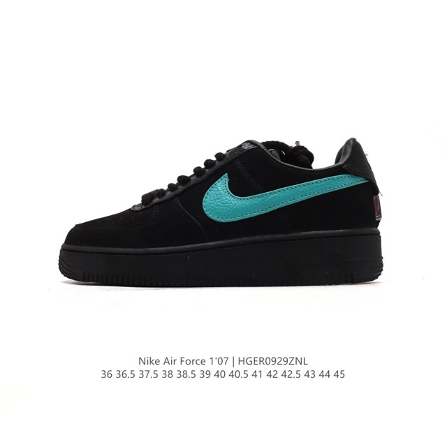 特价 联名奢侈品大牌-蒂芙尼 Tiffany & Co. X Nike Air Force 1 Low Sp”1837“空军一号经典低帮百搭休闲运动板鞋“联名黑