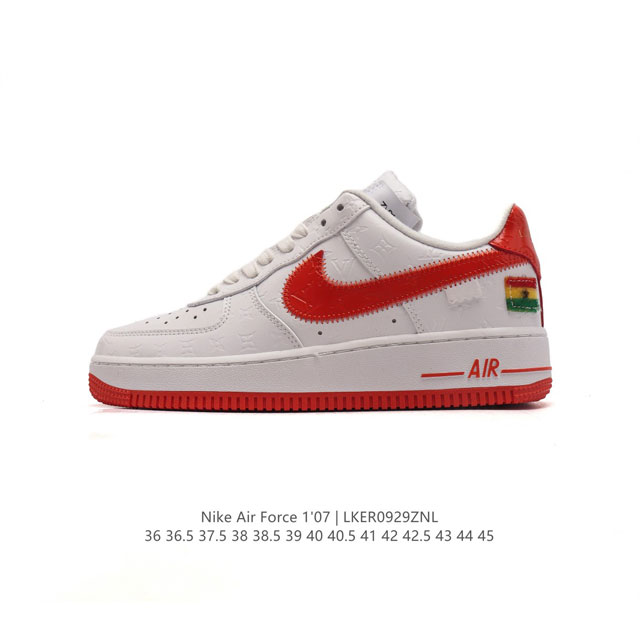 Af1耐克 Nike Air Force 1 ‘07 Low 空军一号 路易威登联名 厚底增高百搭运动板鞋 原楦头原纸板 打造纯正空军版型，专注外贸渠道 全掌内