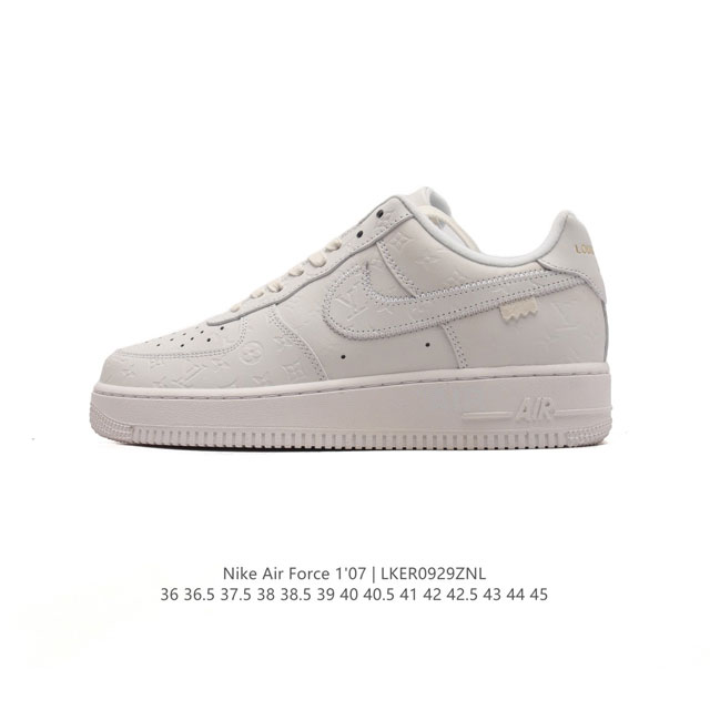 Af1耐克 Nike Air Force 1 ‘07 Low 空军一号 路易威登联名 厚底增高百搭运动板鞋 原楦头原纸板 打造纯正空军版型，专注外贸渠道 全掌内