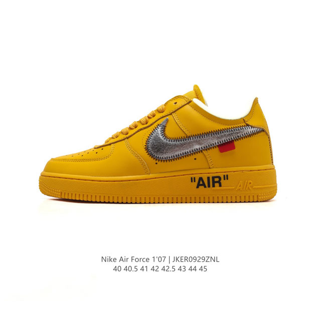 特价 耐克 Off-White X Nk Air Force 1 ”Mca“ 空军一号低帮板鞋 Ow联名绿色艺术馆 全套原原楦纸版 越南原大装底 内置全气掌垫