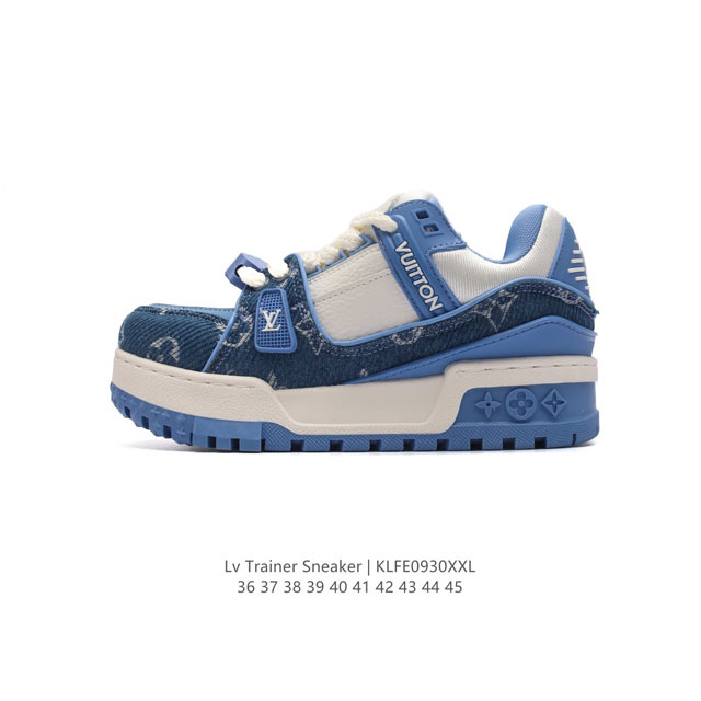 公司级 路易威登louis Vuitton Lv路易威登板鞋 时尚厚底增高运动鞋 潮男女鞋 舒适防滑底和百搭性霸屏整个时尚娱乐圈，细节调整完美主义！鞋面采用专柜