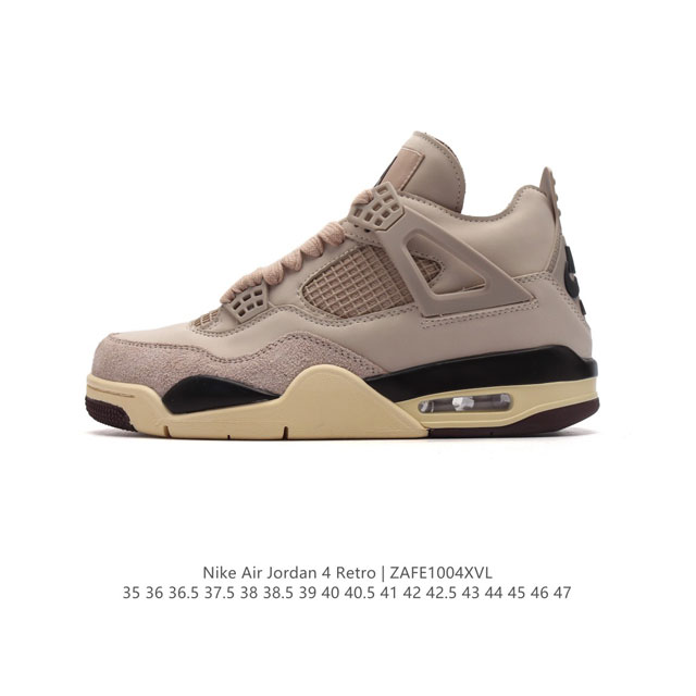 公司级 耐克 Nike Air Jordan 4 Retro Og 中帮 迈克尔 乔丹aj4代乔4 复古休闲运动文化篮球鞋。秉承轻量化的速度型篮球鞋设计思想完成