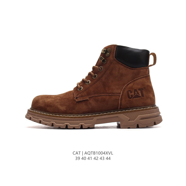 公司级 Cat Footwear Cat 卡特工装 休闲复古男鞋系列靴子 中高帮马丁靴 新款潮板鞋 专治各种不帅 鞋身轻便 舒适性相当不错 橡胶大底 上身随意搭