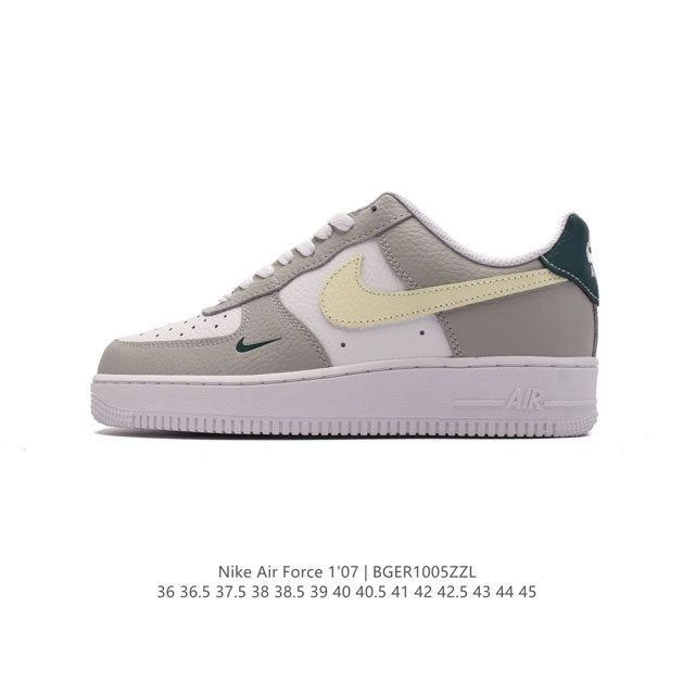 耐克 Nike Air Force 1 '07 Low 空军一号含气垫 小白鞋 低帮百搭厚底增高休闲运动板鞋。柔软、弹性十足的缓震性能和出色的中底设计，横跨复古