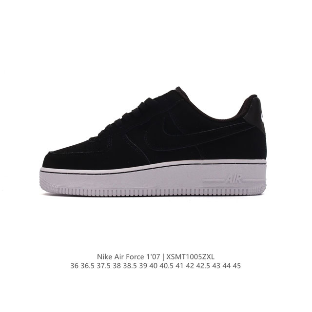 耐克 Nike Air Force 1 '07 Low 空军一号含气垫 小白鞋 低帮百搭厚底增高休闲运动板鞋。柔软、弹性十足的缓震性能和出色的中底设计，横跨复古