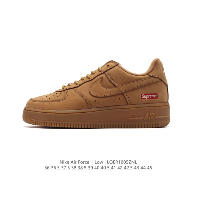 公司级 耐克supreme X Nike Air Force 1 Low 空军一号低帮af1联名supreme红标板鞋，原楦头原纸板，打造纯正空军版型。专注外贸