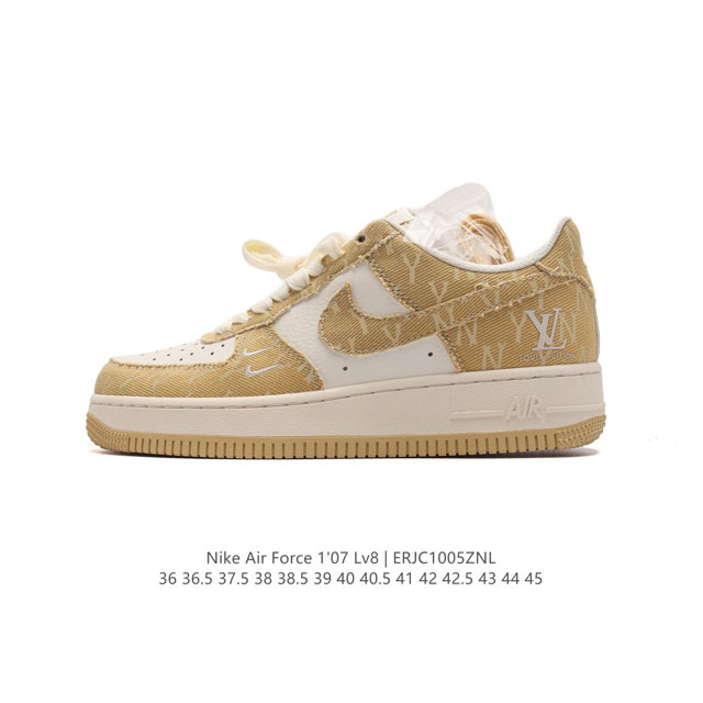 公司级 Af1耐克 Nike Air Force 1 ‘07 Low 空军一号 路易威登联名 厚底增高百搭运动板鞋 原楦头原纸板 打造纯正空军版型，专注外贸渠道