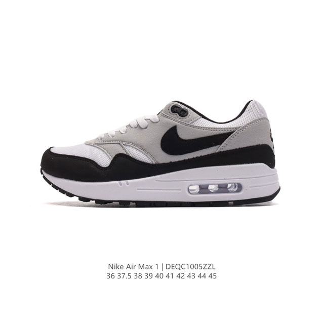 耐克 Nike Air Max 1 男女子气垫运动鞋 从法国建筑中汲取设计灵感，兼具运动风范和时尚格调，是此系列起初搭载 Air 的鞋款。疾速外观、经典缓震配置