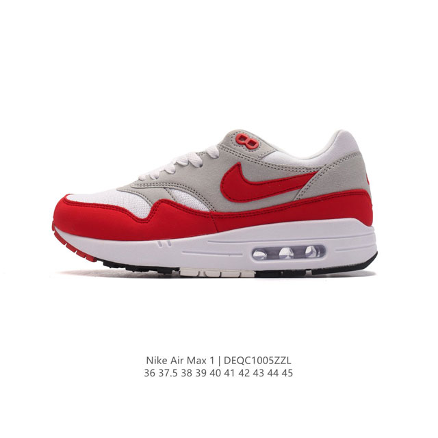 耐克 Nike Air Max 1 男女子气垫运动鞋 从法国建筑中汲取设计灵感，兼具运动风范和时尚格调，是此系列起初搭载 Air 的鞋款。疾速外观、经典缓震配置