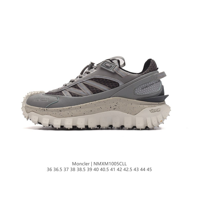 公司级 Moncler 盟可睐 蒙口 Trailgrip Gtx 抗撕裂材质山地户外运动鞋 厚底增高男女鞋。鞋身采用cordura防撕裂尼龙 Gore-Tex防