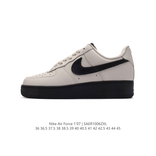 耐克 Nike Air Force 1 '07 Low 空军一号含气垫 小白鞋 低帮百搭厚底增高休闲运动板鞋。柔软、弹性十足的缓震性能和出色的中底设计，横跨复古