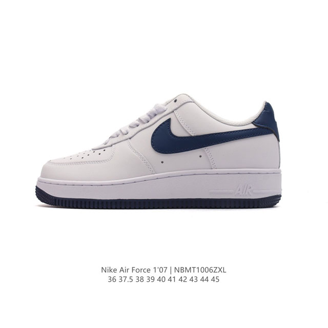 耐克 Nike Air Force 1 '07 Low 空军一号含气垫 小白鞋 低帮百搭厚底增高休闲运动板鞋。柔软、弹性十足的缓震性能和出色的中底设计，横跨复古