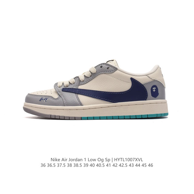 公司级 真标 耐克 Nike Air Jordan 1 Low Og Sp Military Blue Aj1乔1 倒钩 低帮篮球鞋 Aj1 乔丹1代 Aj1