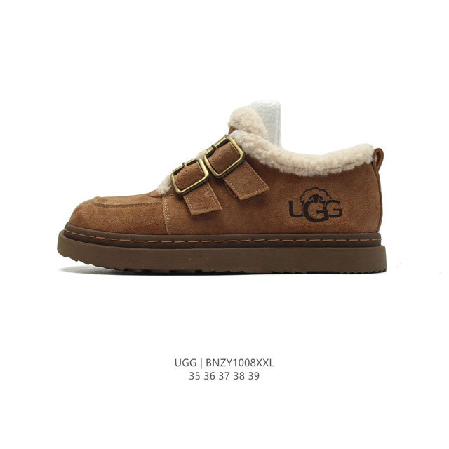 Ugg Classic Ultra Mini 周冬雨 王一博同款 薄底短款雪地靴 小红书爆款板鞋加绒加厚新款潮靴子 双排金属扣 羊毛一体迷你短靴 优选翻毛皮鞋面