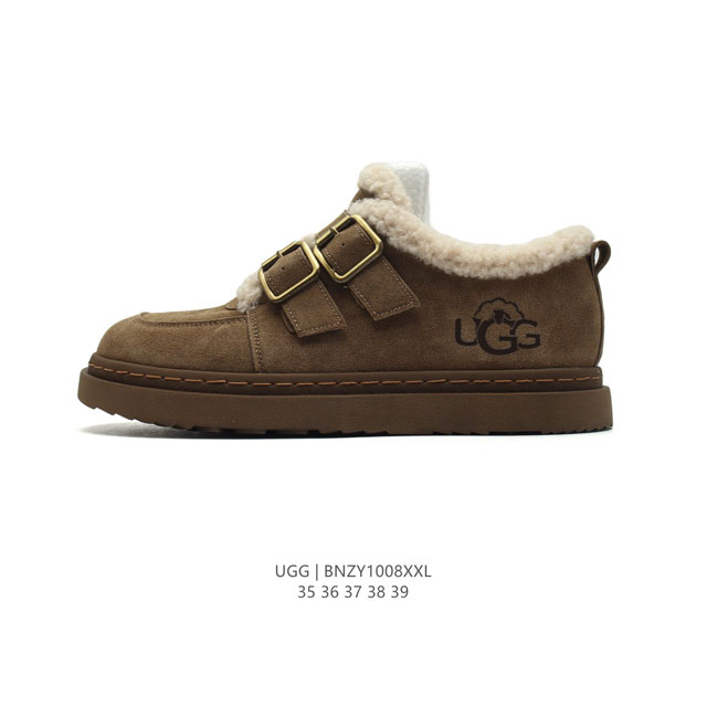 Ugg Classic Ultra Mini 周冬雨 王一博同款 薄底短款雪地靴 小红书爆款板鞋加绒加厚新款潮靴子 双排金属扣 羊毛一体迷你短靴 优选翻毛皮鞋面