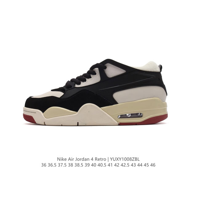 公司级 耐克 Nike Air Jordan 4 Retro Og 低帮 迈克尔 乔丹aj4代乔4 复古休闲运动文化篮球鞋。秉承轻量化的速度型篮球鞋设计思想完成