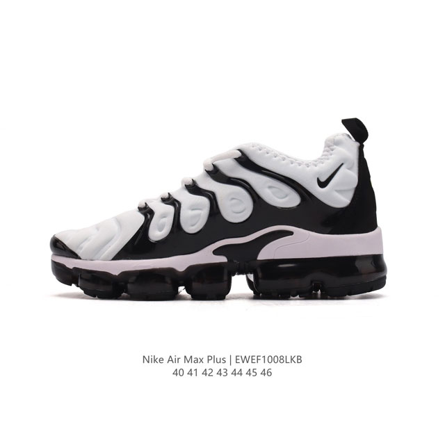 Nike 耐克 男子休闲鞋气垫缓震跑步鞋 Air Max Plus 运动鞋 造型超讨喜！鞋面以帆布和织物材质包裹，保证了轻薄透气，更适合夏季穿着。鞋侧 鱼骨 形