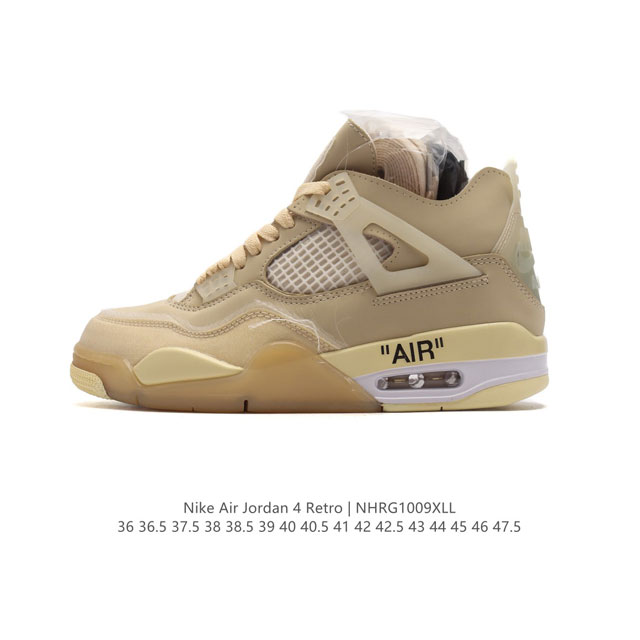 公司级 耐克 Nike Air Jordan 4 Retro Og迈克尔 乔丹aj4代乔4 中帮复古休闲运动文化篮球鞋。秉承轻量化的速度型篮球鞋设计思想完成设计