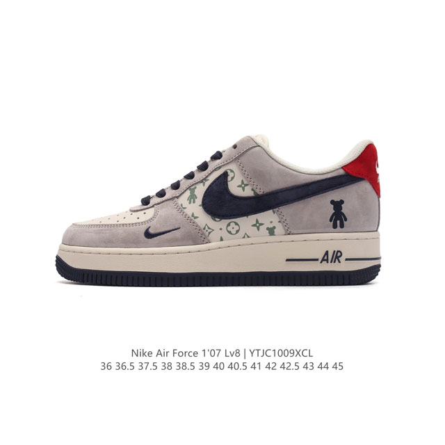 公司级 Af1耐克 Nike Air Force 1 ‘07 Low 空军一号 小白鞋 厚底增高百搭运动板鞋 路易威登 联名 原楦头原纸板 打造纯正空军版型，专