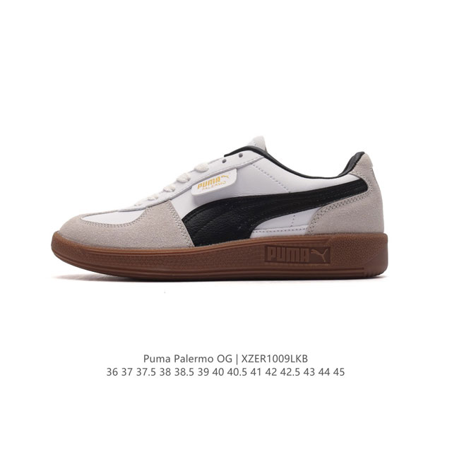 彪马puma Palermo Og 防滑耐磨低帮德训板鞋 男女运动鞋，Army Trainer Og休闲鞋沿用德训鞋经典外观 鞋身和鞋舌分别添加了品牌标志性 L