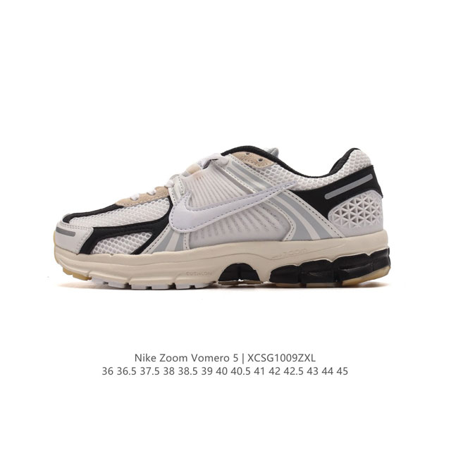 Nike 耐克夏季 Zoom Vomero 5 运动鞋休闲训练跑步鞋。Nike Zoom Vomero 5 男女子运动鞋妥帖包覆足部，提供透气支撑效果。耐穿材料