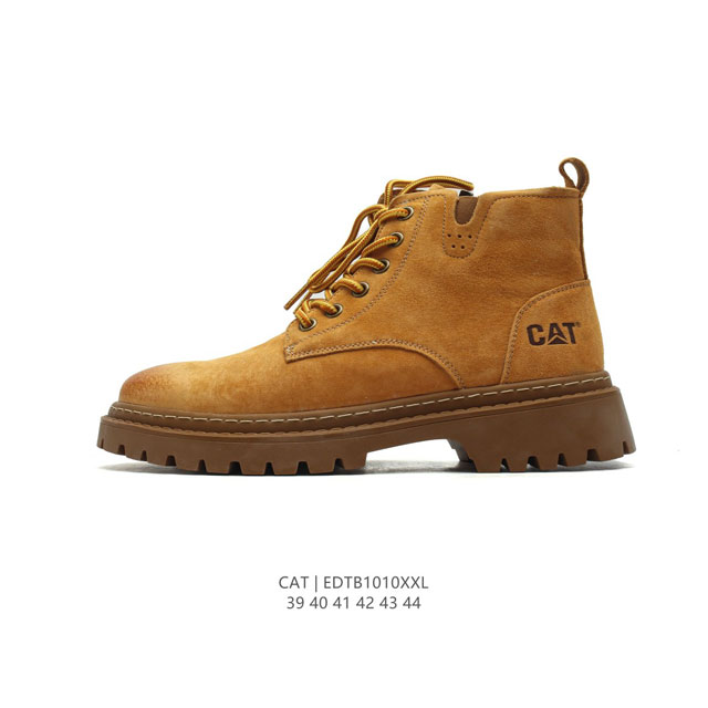 公司级 Cat Footwear Cat 卡特工装 休闲复古男鞋系列靴子 中高帮马丁靴 新款潮板鞋 专治各种不帅 鞋身轻便 舒适性相当不错 橡胶大底 上身随意搭