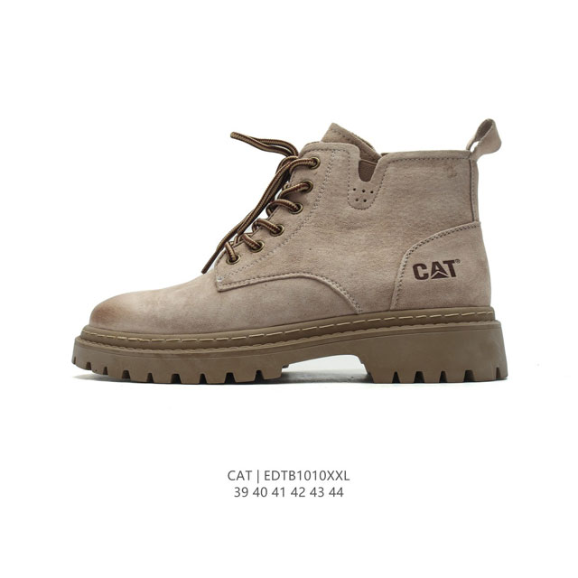 公司级 Cat Footwear Cat 卡特工装 休闲复古男鞋系列靴子 中高帮马丁靴 新款潮板鞋 专治各种不帅 鞋身轻便 舒适性相当不错 橡胶大底 上身随意搭