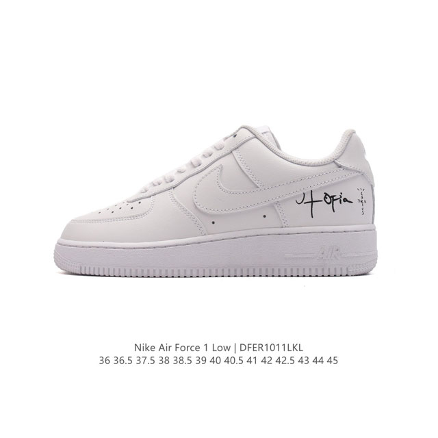 耐克 Nike Air Force 1 '07 Low 空军一号含气垫 低帮百搭厚底增高休闲运动板鞋 小白鞋 。柔软、弹性十足的缓震性能和出色的中底设计，横跨复