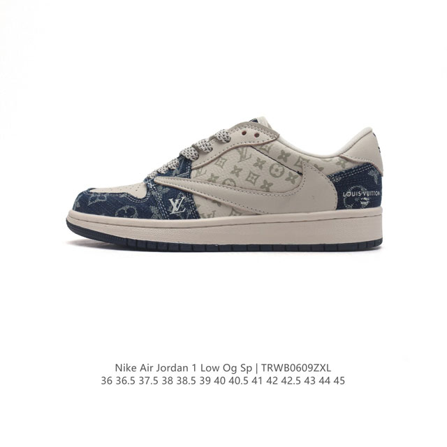 耐克 Nike Air Jordan 1 Low Og Sp Military Blue Aj1乔1 倒勾 路易威登联名 低帮篮球鞋 Aj1 乔丹1代 Aj1