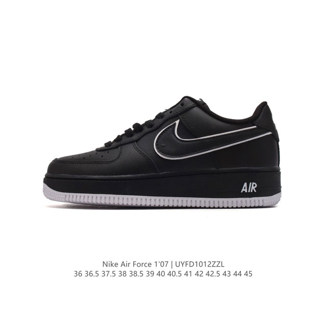 耐克 Nike Air Force 1 '07 Low 空军一号含气垫 低帮百搭厚底增高休闲运动板鞋。柔软、弹性十足的缓震性能和出色的中底设计，横跨复古与现代的