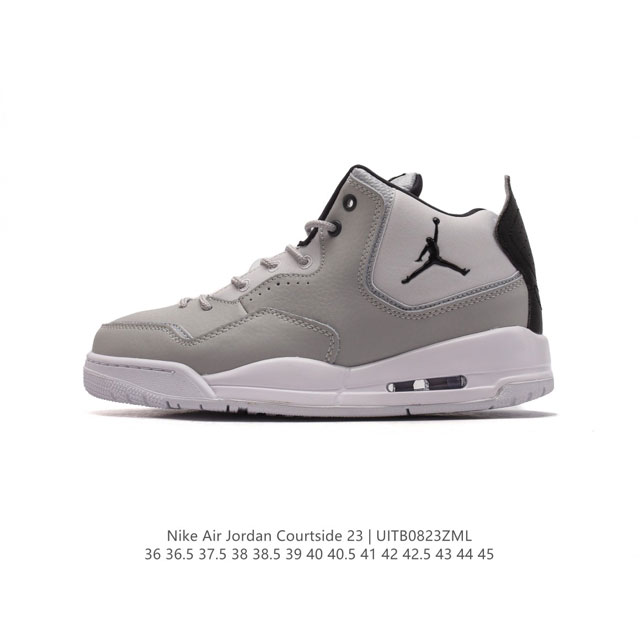 耐克 Nike Airjordancourtside23 乔丹23代 Aj23实战气垫缓震篮球鞋，Jordan 乔丹 男女鞋真标半码制，采用优质荔枝纹牛剖皮革鞋