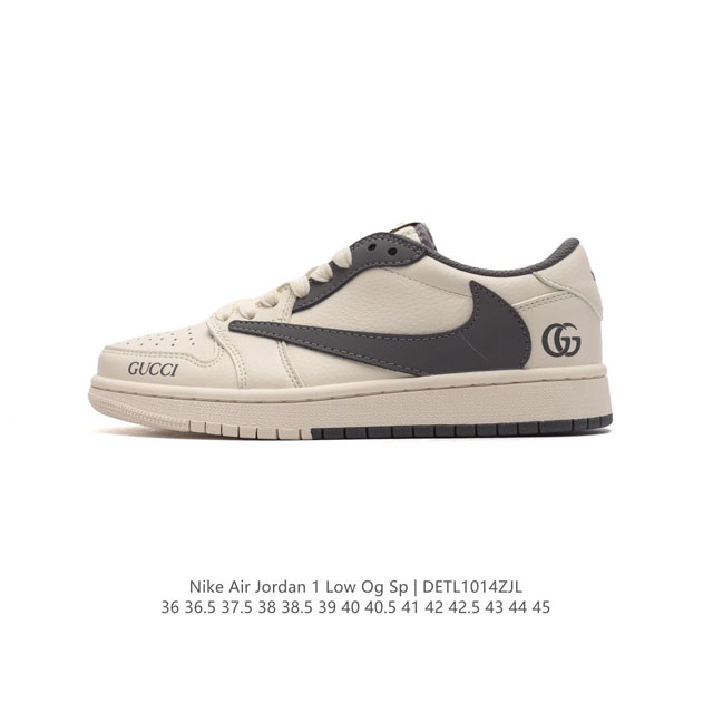 公司级travis Scott X Gucci X Jordan Air Jordan 1 Low Og Sp Aj1 乔1 Lv联名低帮文化休闲板鞋 #多方联