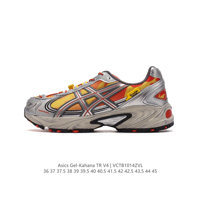 Asics Gel-Kahana Tr V4 亚瑟士户外运动鞋户外运动鞋 脚感非常好透气 户外登山鞋，这双鞋极具户外运动风格设计，大底与中底采用了ahar耐磨橡