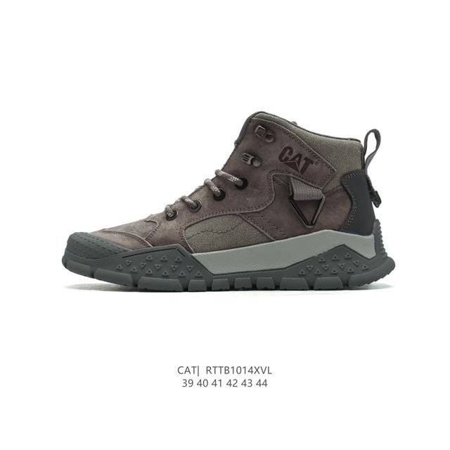 公司级 Cat Footwear Cat 卡特工装 休闲复古男鞋系列靴子 中高帮马丁靴 新款潮板鞋 户外徒步运动鞋 专治各种不帅 鞋身轻便 舒适性相当不错 橡胶