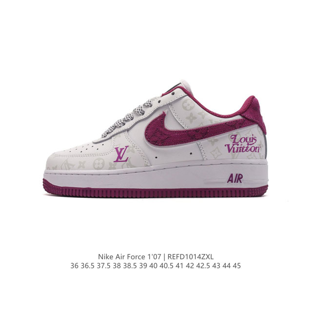 耐克 Nike Air Force 1 '07 Low 空军一号含气垫 小白鞋 路易威登联名 低帮百搭厚底增高休闲运动板鞋。柔软、弹性十足的缓震性能和出色的中底