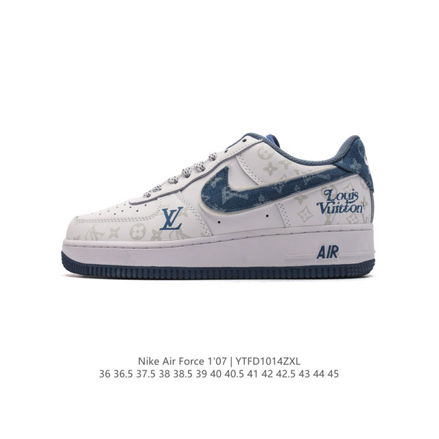 耐克 Nike Air Force 1 '07 Low 空军一号含气垫 小白鞋 路易威登联名 低帮百搭厚底增高休闲运动板鞋。柔软、弹性十足的缓震性能和出色的中底