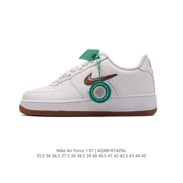 公司级 附赠送logo清洁刷 Af1耐克 Nike Air Force 1 ‘07 Low 空军一号 厚底增高百搭休闲运动板鞋 原楦头原纸板 打造纯正空军版型，