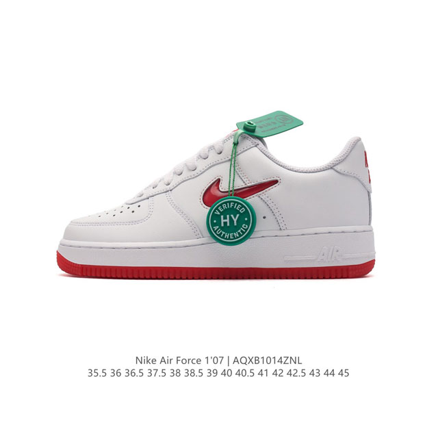 公司级 附赠送logo清洁刷 Af1耐克 Nike Air Force 1 ‘07 Low 空军一号 厚底增高百搭休闲运动板鞋 原楦头原纸板 打造纯正空军版型，